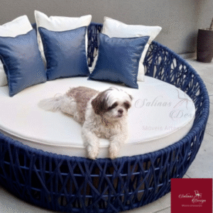 Chaise Orbital modelo bola Azul