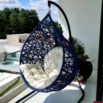 Balanço para varanda em Corda Náutica Azul modelo Gota