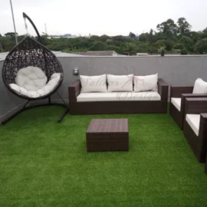 Conjunto de Sofá em Fibra Sintética com Balanço Folha