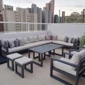 Conjunto Modular Sofá de lado com capacidade para 8 lugares