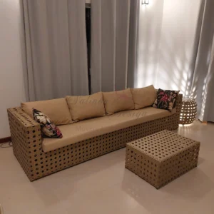 Sofá Quadrado fibra sintética com capacidade para 4 lugares