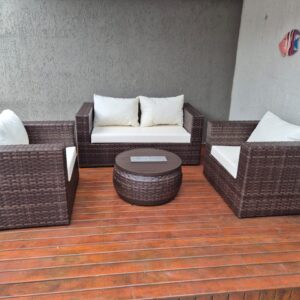 Conjunto de Sofá 2 e 3 Lugares em fibra sintética visão frontal